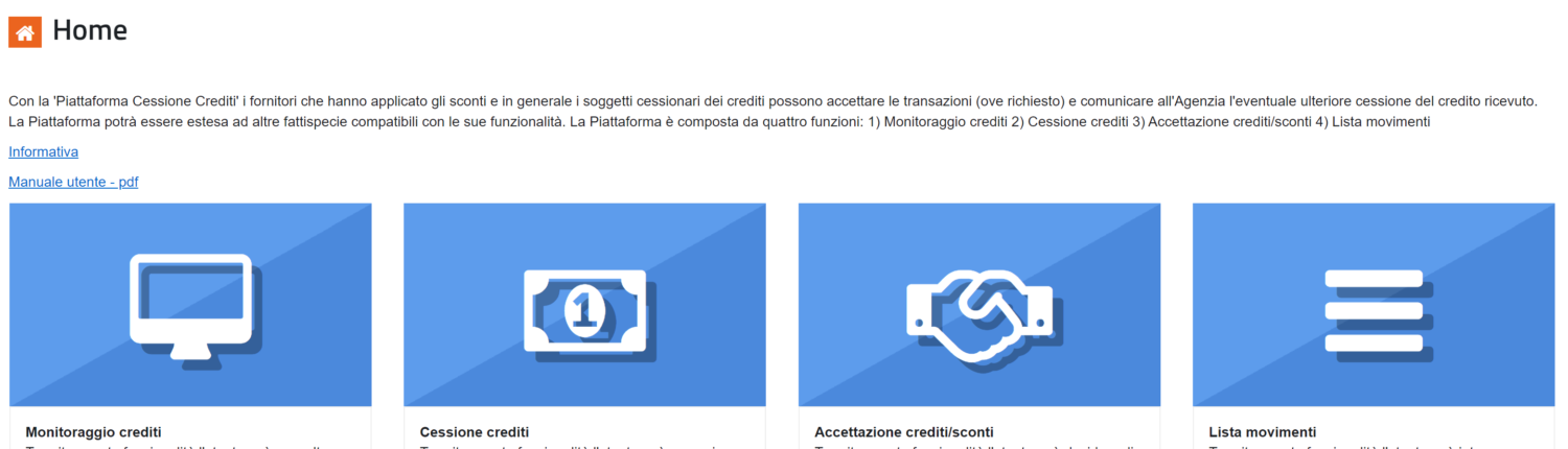 piattaforma cessione crediti superbonus agenzia delle entrate