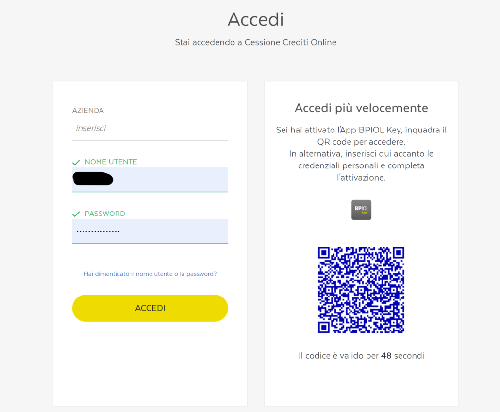 poste accesso cessione del credito