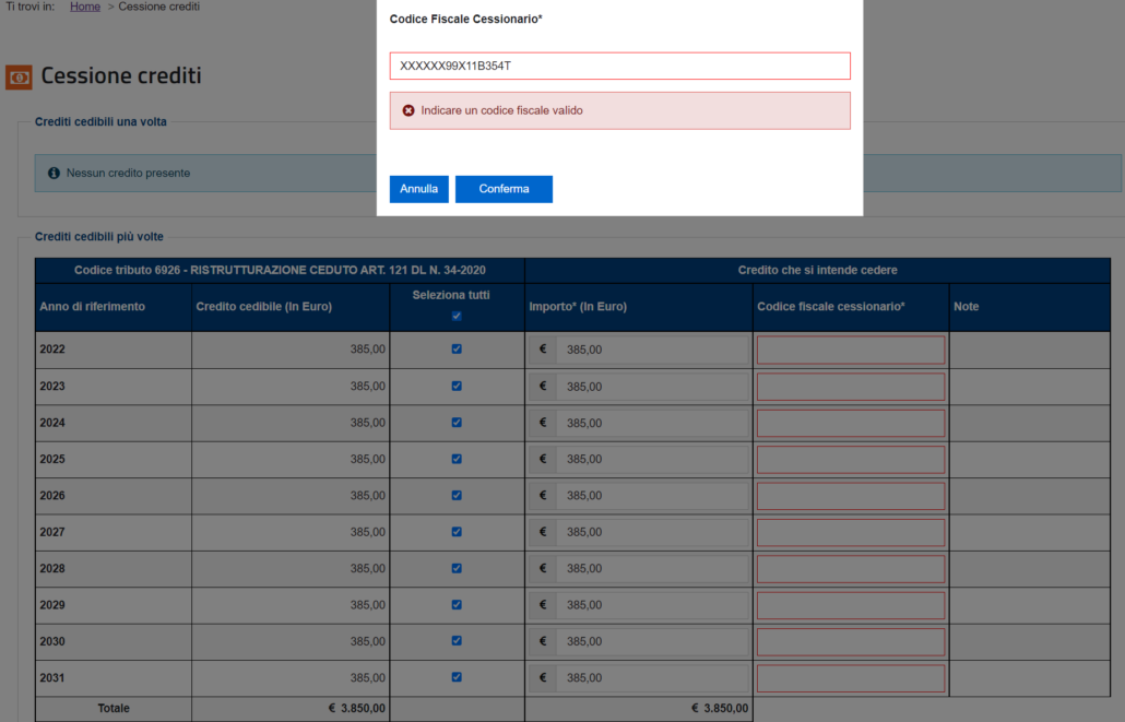 cessionario guida ade cessione credito imposta superbonus ristrutturazione
