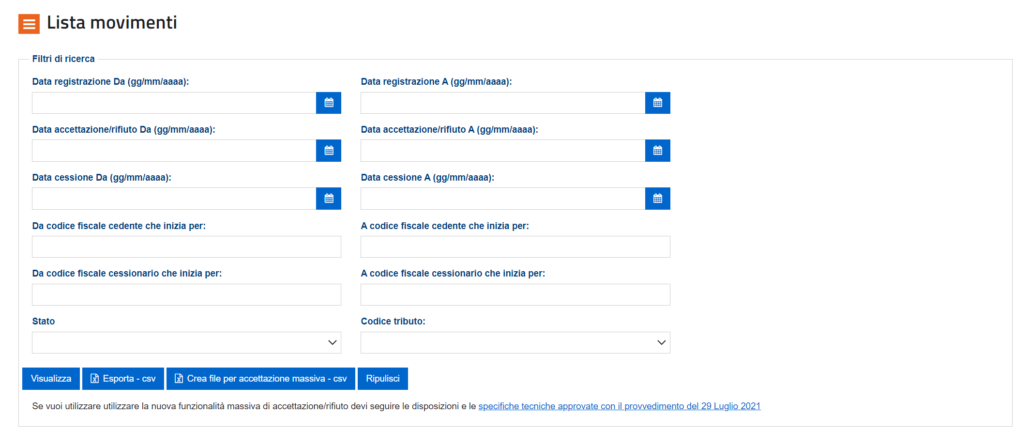 lista movimenti guida cessione credito imposta agenzia entrate ade superbonus