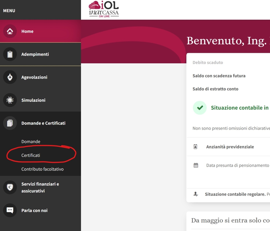 Come Richiedere la Certificazione dei Contributi Versati Inarcassa 12 certificazione contributi versati ad inarcassa come richiederla e dove trovarla - 3 certificati